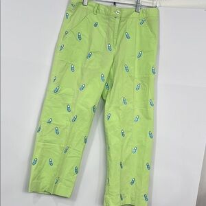 Lilly PULITZER The image shows a pair of light green Lilly Pulitzer